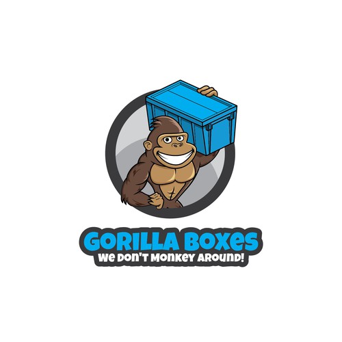 Box design with the title 'Playful design for moving company'