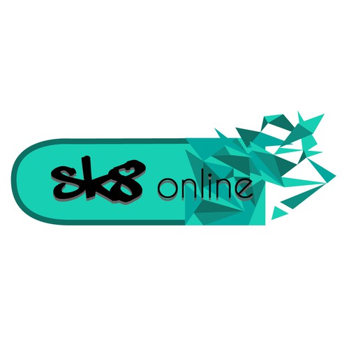 Skate logo with the title 'Logo para Sk8 Online(Loja de Skates)'
