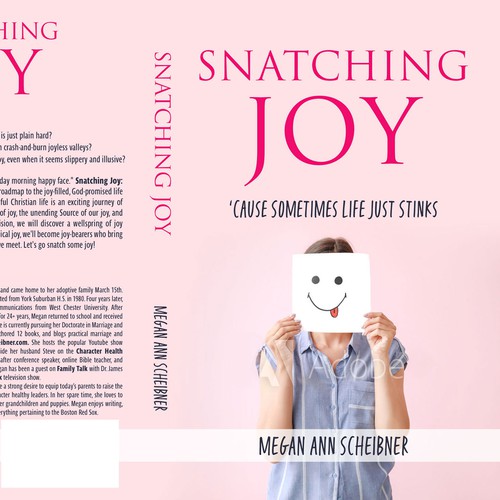 Pink book cover with the title 'Snatching Joy'