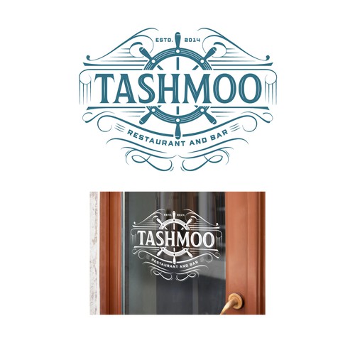 Seafood logo with the title 'Tashmoo Restaurant and Bar Logo'