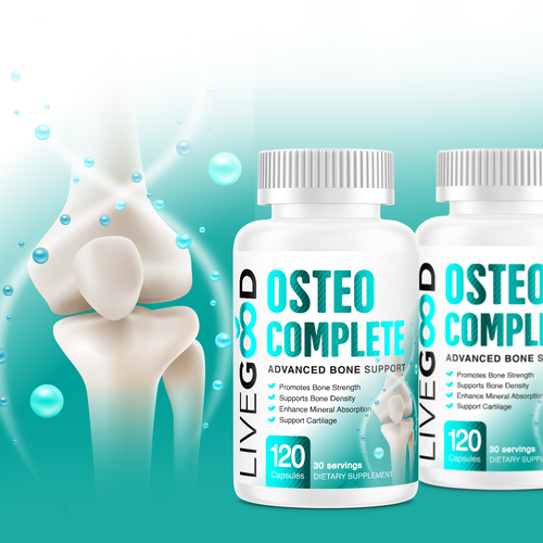 Supplement packaging with the title 'Packaging Design for Nutritional Supplement'