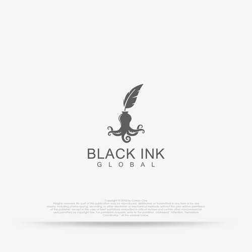 Ink brand with the title 'Black Ink logo concept'