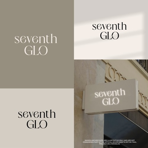 Esthetician logo with the title 'seventh Glo'