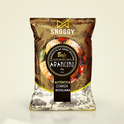 Frozen food packaging with the title 'frozen food package'