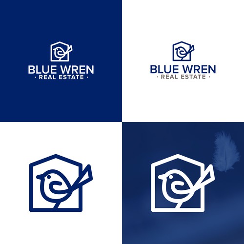 Feather logo with the title 'Blue Wren Log'