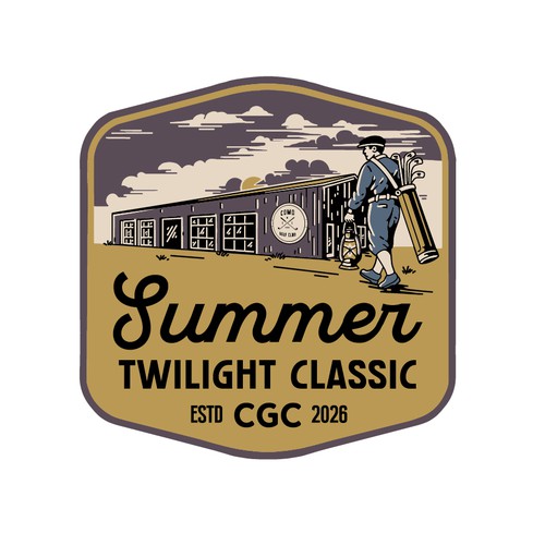 Shirt logo with the title 'Summer Twilight Classic - Golf Badge'