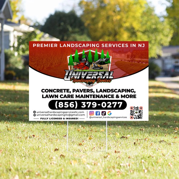 Yard design with the title 'Yard Sign'