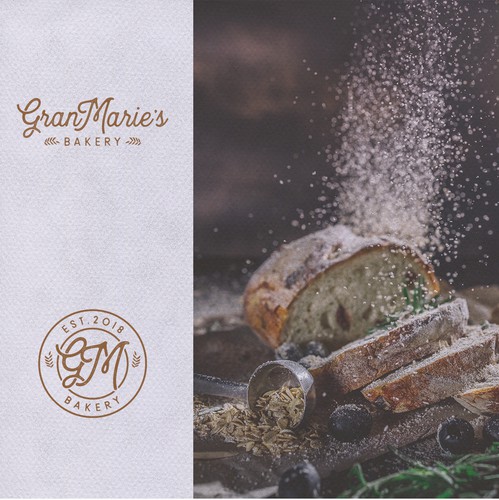 Nostalgic logo with the title 'GranMarie's Bakery'