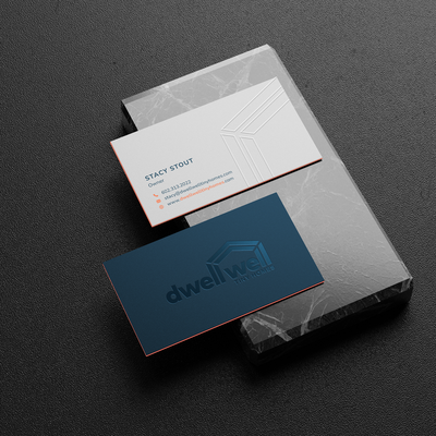 Dwellwell Suede business card