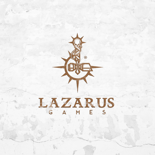 Game brand with the title 'Logo concept for Lazarus Games'