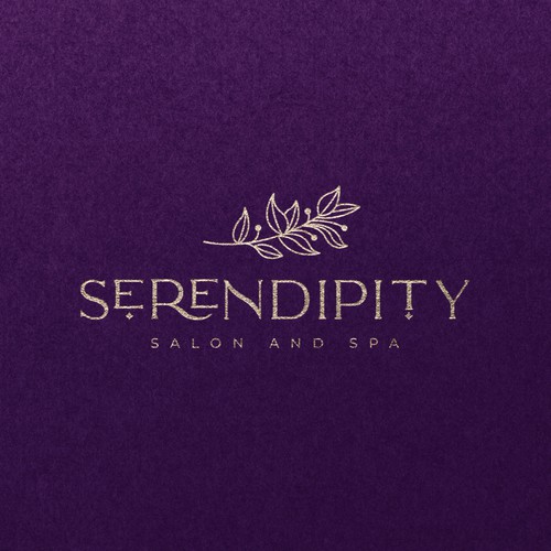 Salon logo with the title 'Serendipity Salon and Spa'