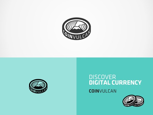 Currency design with the title 'CoinVulcan'