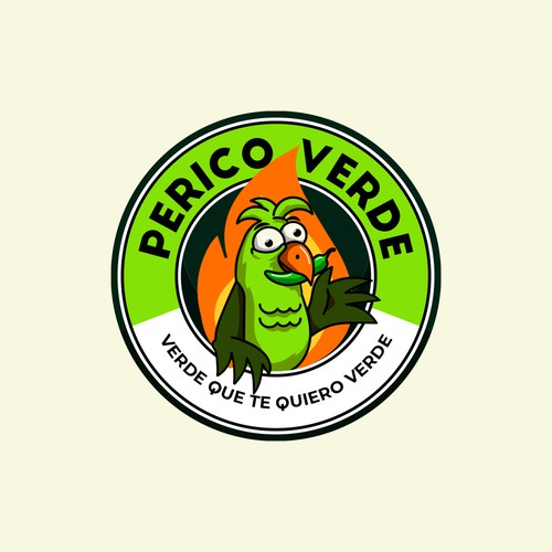 Hot sauce logo with the title 'Funny mascot for a hot sauce brand'