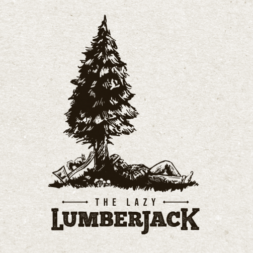 Lazy design with the title 'The lazy lumberjack's squirrel'