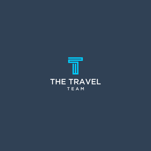 Travel agency logo with the title 'The Travel Team'