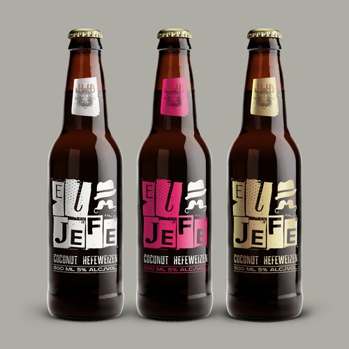 Hipster design with the title 'Designing a label for a soon to launch craft brewery.'
