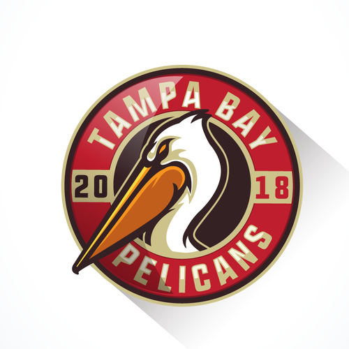 Pelican design with the title 'Logo for Tampa Bay Pelicans, paintball team.'