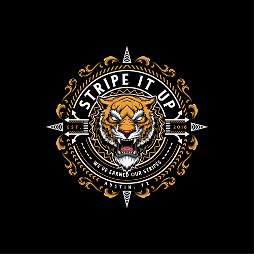 Tiger logo with the title 'Stripe It Up'