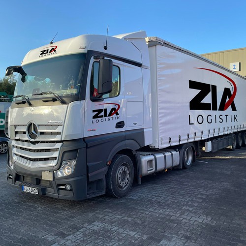 Logistics logo with the title 'zia logistik logo design'