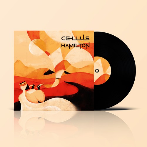 Illustrated design with the title 'Illustration for album cover'