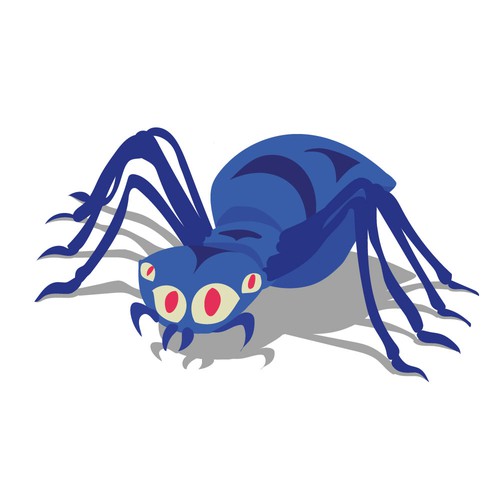 Spider design with the title 'Spider mascot for web development company'