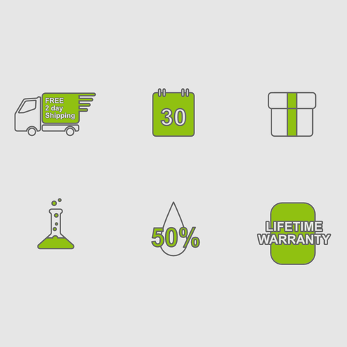 Pictogram design with the title 'Icon set'