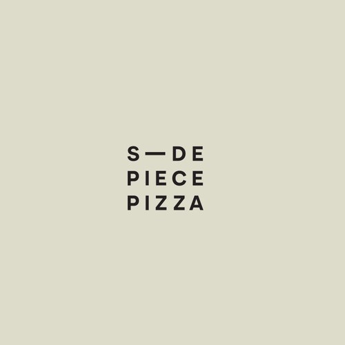 Pizzeria design with the title 'Side Piece PIzza'