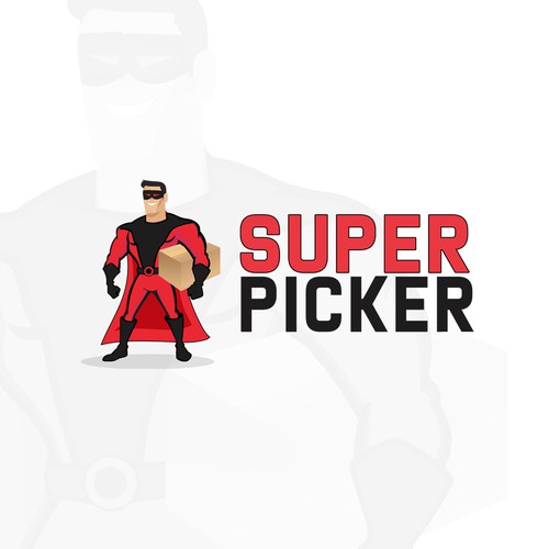 Warehouse logo with the title 'Super Picker Logo'
