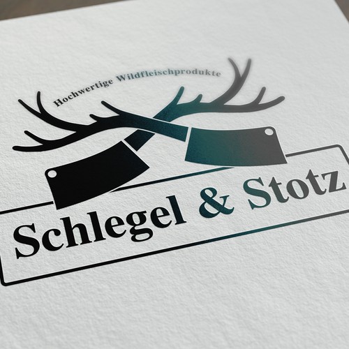 Butcher logo with the title 'Schlachter Logo'