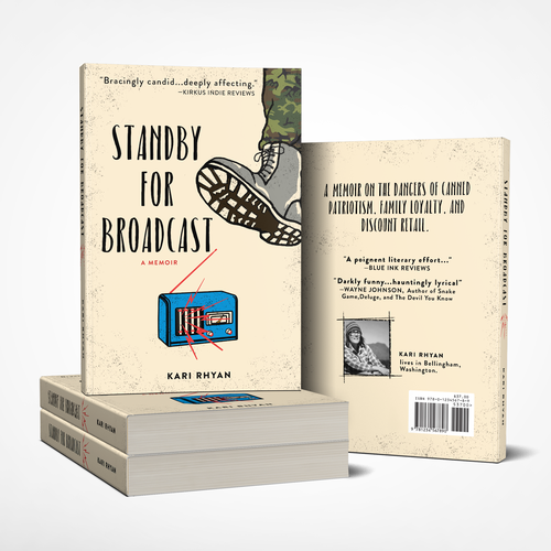 Veteran design with the title 'Retro Anti-War Theme Book cover design'