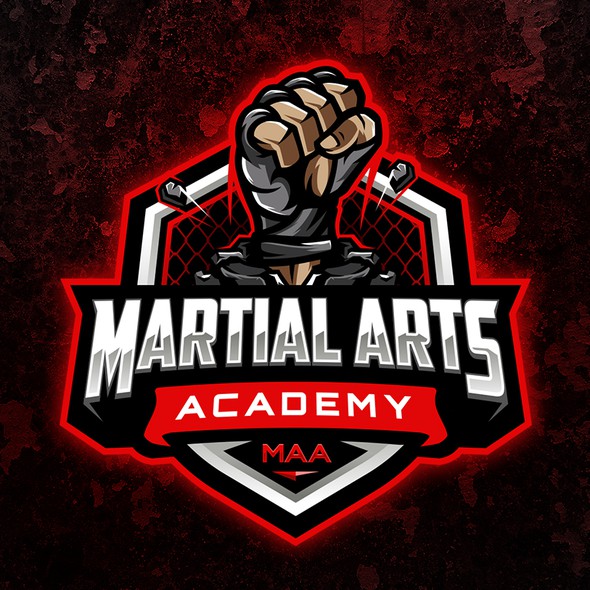 Red brand with the title 'Martial Arts Academy'