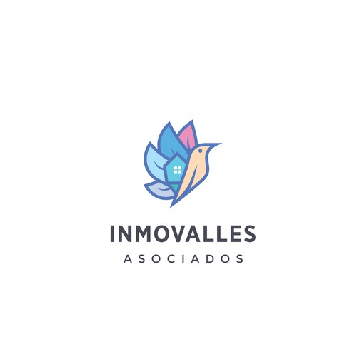 Real estate brand with the title 'Inmovalles Asociados Logo Design'