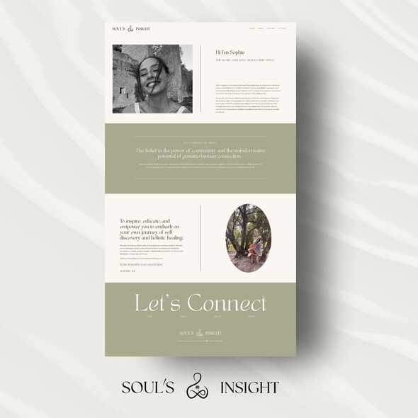 Serene design with the title 'Soul's Insight | Holistic Wellness'