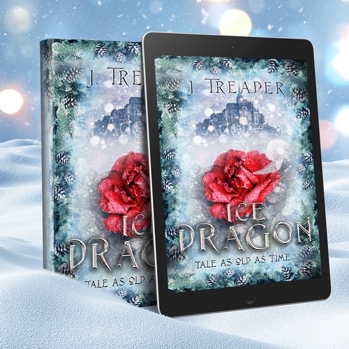 Winter book cover with the title 'Ice Dragon'