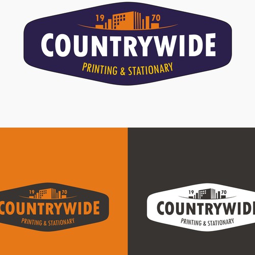 Stationery logo with the title 'Country wide'