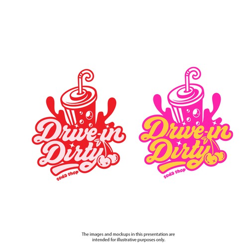 Soda logo with the title 'DRIVE IN DIRTY'