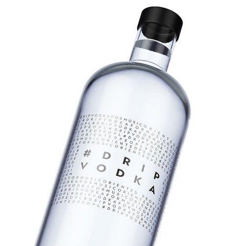 Liquor label with the title 'Vodka label Design'