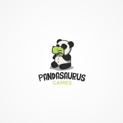 Panda logo with the title 'Fun logo for a board game company'