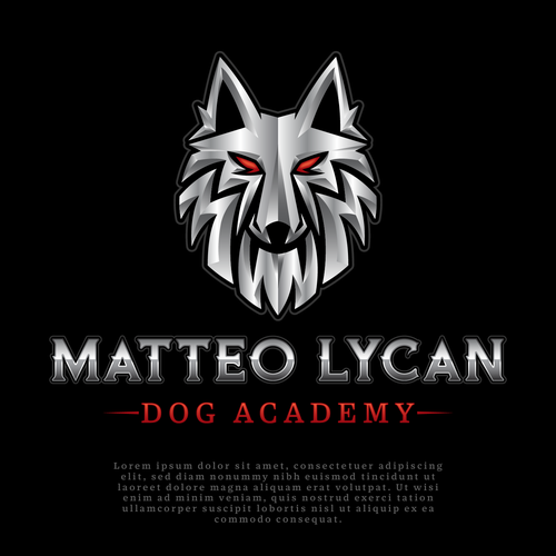 Metallic logo with the title 'matteo lycan'