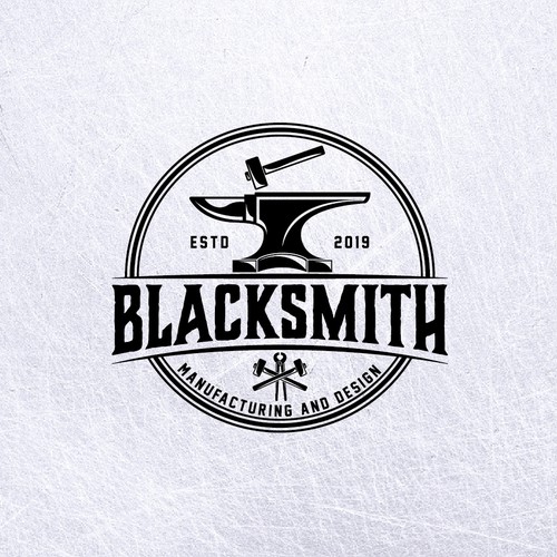Blacksmith logo with the title 'Vintage Logo for Blacksmith'