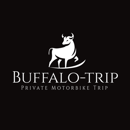 Travel agency design with the title 'Buffalo Trip'