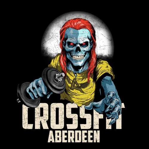 Detailed t-shirt with the title 'Crossfit Aberdeen'