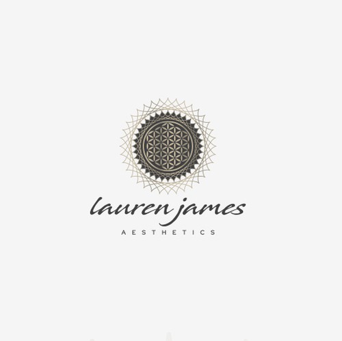 Symmetrical logo with the title 'Concept for a beauty company'