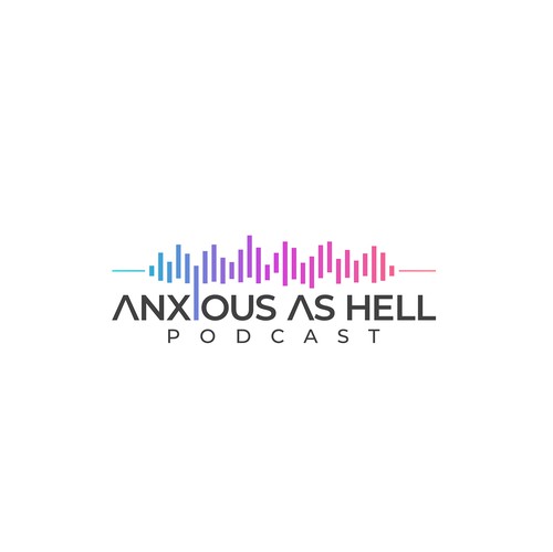 Distressed logo with the title 'Anxious Podcast'