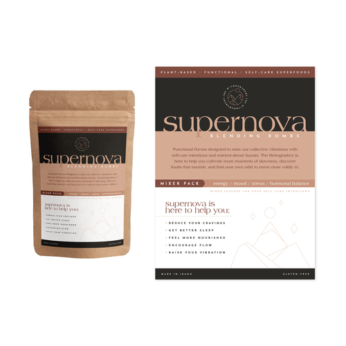 Food packaging label with the title 'The Retrogradery'