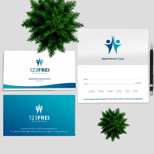 Folded design with the title 'Folded Business Card'