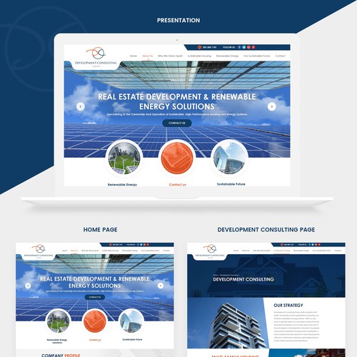 Construction website with the title 'Development Consulting Group'