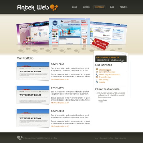 Graphic website with the title 'New website for web design and digital media company'