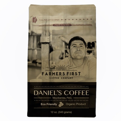 Coffee packaging with the title 'coffee packaging design'