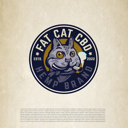 Smoking logo with the title 'Fat Cat CBD'